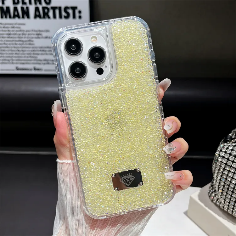 Good price 3 in 1 tpu pc with diamond luxury elegant phone case For ZTE BLADE A51 A33S A53