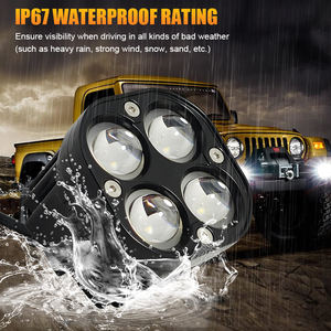 Proyector de lente amarilla OEM, otros accesorios de luz de coche, luces de trabajo cuadradas de 3 pulgadas y 40W para Jeep <span class=keywords><strong>Lada</strong></span> Truck <span class=keywords><strong>4X4</strong></span> 4WD Tractor Motor - Product Image 4