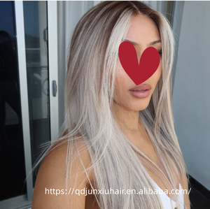 Extensiones de Cabello Humano Remy 100% Gris Premium 13*4 HD Lace Pre-Plucked con Nudos Decolorados <span class=keywords><strong>para</strong></span> Cobertura de Cabello Gris Largo y Liso - Product Image 3
