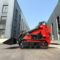 Mini Skid Steer Loader Gratis Ongkir, Mesin EPA, Mini Loader Beroda Rantai, Minicargador, Skid Steer Loader Dengan Aksesoris