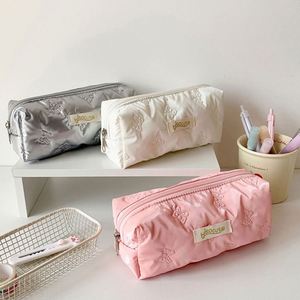 Bolsa de Cosméticos Rosa Grande y Linda con Cierre de Cremallera, Organizador Multifuncional para Útiles Escolares, Regalos Promocionales para Niños - Product Image 1