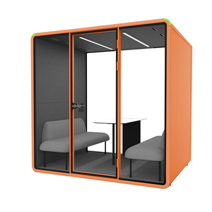 Cabine de réunion acoustique moderne et mobile pour 4 personnes, isolation phonique, pour l'extérieur - Product Image 1