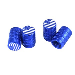 Capuchons de valve drapeau américain en acier inoxydable, couvre-poussière pour pneus de voiture sans chambre à air, pour berlines et SUV - Product Image 2
