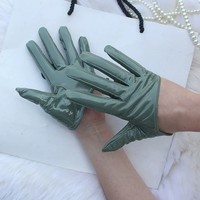 Gants en fourrure respirants longs pour homme, en peau de mouton, demi-paume, thermiques, pour cyclisme, extérieur, décontractés, sans dos, moto, militaires