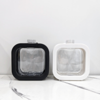 Bouteilles en plastique PET transparentes carrées vides de 500 ml avec pulvérisateur à pompe pour l'emballage de savon liquide, soins personnels, impression sérigraphique