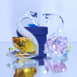 Ornamenti a Forma di Cigno con Collo Tempestato di Diamanti, Regali di Nozze in Cristallo - Product Image 5