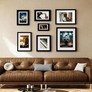 13x19 Solid Wood Eco-friendly UV Printed HD Tempered Glass Rectangular Vertical Wall Mounted Photo <b>Frame</b> Textured White - Product Image 6