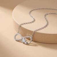 Collier cœur en argent sterling 925 LULUFOCUS européen avec fermoir OT, cadeau pour la Saint-Valentin, collier cœur délicat en argent