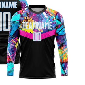 Men <b>Long</b> Sleeve Soccer Jersey Sublimated Sports Uniform Training Football Shirt Team Wear Breathable <b>Match</b> Play - Product Image 2