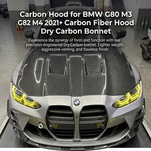 Capó de Carbono para <span class=keywords><strong>BMW</strong></span> G80 M3 G82 <span class=keywords><strong>M4</strong></span> 2021+, Capó de Fibra de Carbono, Capó de Carbono Seco - Product Image 1