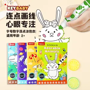 Keybaby children stroke line dot to dot activity book coloring drawing book printing