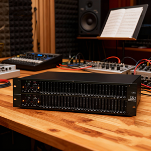 2231 3U profissional 2x31 banda gráfico equalizador High Pass filtro para sistema PA e Live Sound Frequency Control Best Deal - Product Image 6