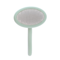 Brosse démêlante pour animaux de compagnie, brosse de toilettage pour chat et chien à picots souples, brosse ergonomique pour éliminer les poils morts pour poils bouclés, respectueuse de la peau