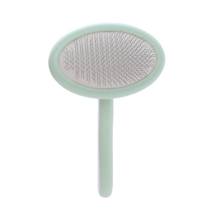 แปรงสัตว์เลี้ยงแบบมีเข็มนุ่ม, แปรงกรูมมิ่งสำหรับแมวและสุนัข, ด้ามจับตามหลักสรีรศาสตร์, แปรงกำจัดขนหลุดร่วงสำหรับขนฟู, อ่อนโยนต่อผิว - Product Image 5