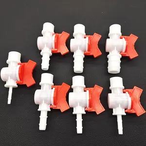 Barbed Ball Valve 1/2 Inch ID in-Line Shut-Off Switch Hose Barb Connectors for Drip Irrigation and Aquariums