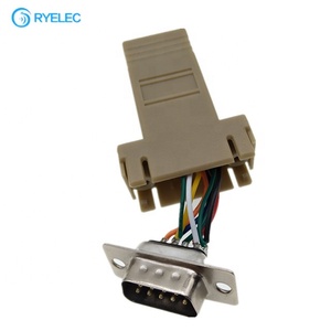 อะแดปเตอร์โมดูลาร์ DB9 ตัวผู้ เป็น RJ45 ตัวเมีย รองรับการกำหนดพินเอาท์เองได้ - Product Image 1