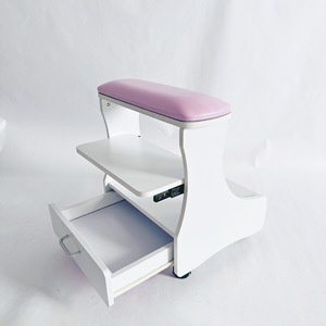 Beauty Nail Footrest Trolley Cart Four-<b>Wheeled</b> Foot Pedicure <b>Stools</b> with Large Storage Space for Beauty Nail Salon - Product Image 6