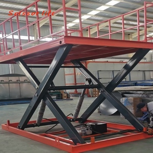 Dijual gunting angkat hidrolik tetap, kapasitas 5000kg profesional/stasioner, gunting listrik vertikal
