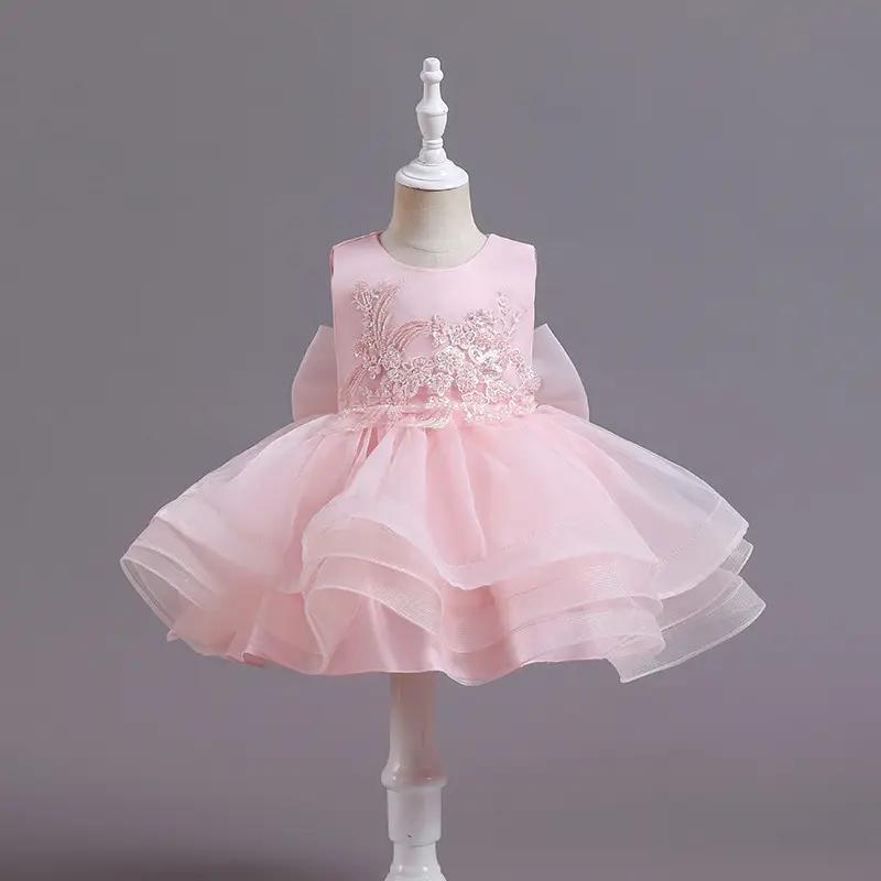 Robe de mariée à fleurs pour fille de 1 à 6 ans, pour fête d'anniversaire, nouvelle collection 2022