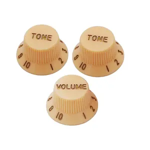 Guitarra Elétrica Baixo Top Hat Botões Velocidade Volume Tone AMP Efeito Pedal Control Botões de guitarra com 1 Volume e 2 Tone