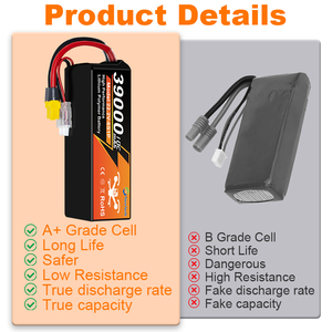 6S/12S/14S 44.4V 39000mAh 맞춤형 케이블 길이 고출력 장시간 지속 물류용 UAV 드론 배터리 - Product Image 6