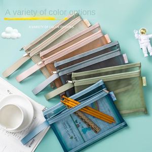Multifunctional Puzzle Storage Bag A5 A6 Mesh Zipper Bag <b>A4</b> Double Layer Information <b>File</b> Bag PVC Plastic Custom Document Pouch - Product Image 2
