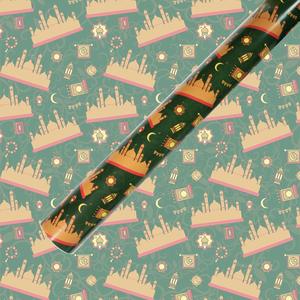 กระดาษ<span class=keywords><strong>ห่อ</strong></span><span class=keywords><strong>ของขวัญ</strong></span>วันอีดมูบารัค แบบขายส่ง สำหรับเทศกาลมุสลิม ลายพระจันทร์และดาว หลากหลายแบบ สำหรับรอมฎอนและวันอีด - Product Image 5