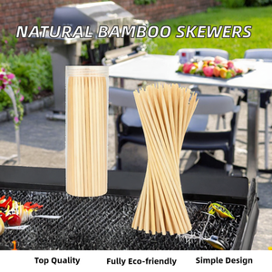 Brochettes en bambou naturel jetables de qualité alimentaire, écologiques et minimalistes pour barbecue - Vente en gros usine Jimao - Product Image 2