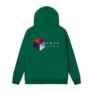 Sudaderas con Capucha y Logotipo Personalizado, Primavera, 260 g/m², Verde, 100% Poliéster, Ligeras, con Cierre, para Gimnasio - Product Image 2