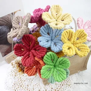 Kit <span class=keywords><strong>de</strong></span> Macramé Más Vendido, Trébol <span class=keywords><strong>de</strong></span> <span class=keywords><strong>4</strong></span> <span class=keywords><strong>Hojas</strong></span>, Manualidades, Ramo <span class=keywords><strong>de</strong></span> Flores 3D <span class=keywords><strong>de</strong></span> Poliéster, Decoración del Hogar, Regalo para Principiantes - Product Image 5