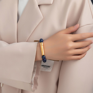 Nouveauté <span class=keywords><strong>Bracelet</strong></span> secret en acier inoxydable Tube à <span class=keywords><strong>message</strong></span> en capsule <span class=keywords><strong>Bracelet</strong></span> d'amitié Pierres naturelles <span class=keywords><strong>Bracelet</strong></span> extensible à souhaits Cadeaux - Product Image 6