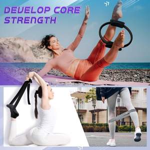 RS 18-delige Pilates Ring Set voor Vrouwen, Antislip Yoga <span class=keywords><strong>Gym</strong></span> Uitrusting Inclusief Resistance Band, Core Bag en Pilates Accessoires - Product Image 4