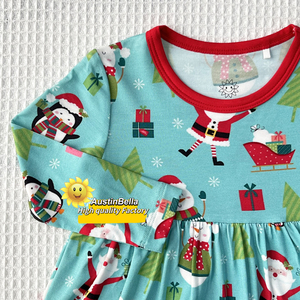 AustinBella Baby Dress <span class=keywords><strong>elegante</strong></span> stampato manica lunga vestito bambina progettato con l'alta qualità per i vestiti del neonato - Product Image 5