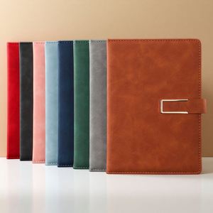 Promotion A5 Custom Luxury PU Leather Spiral & Sewing Bound Notebook with Magnetic Buckle Cover for Business - Product Image 1