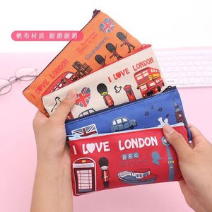 Cosmetic <b>Bag</b> Zip Pouch Canvas Letter Pattern Make up Zipper Pencil Pouches - Product Image 5
