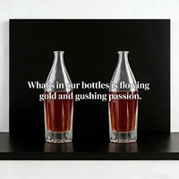 Bouteille en verre cylindrique de 700 ml à fond épais avec bouchon en liège pour whisky, tequila, brandy, bière, emballage sérigraphié, usage industriel