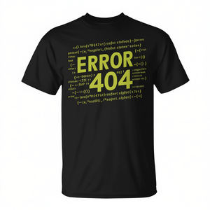 Camiseta Programador Error 404 Ciencias de la Computación para Adultos Unisex Negra - Product Image 2