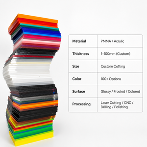 <span class=keywords><strong>Plaque</strong></span> en acrylique colorée <span class=keywords><strong>translucide</strong></span> PMMA, panneau plastique sur mesure pour enseignes, artisanat et présentoirs - Product Image 3