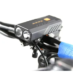 USB 충전식 3 모드 사이클링 램프 800Lm 핸들 손전등 액세서리 Led 자전거 자전거 라이트