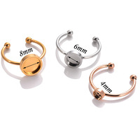 Edelstahl-Ringrohlinge in Gold und Roségold; Ringrohlinge für DIY-Schmuckherstellung und Accessoires