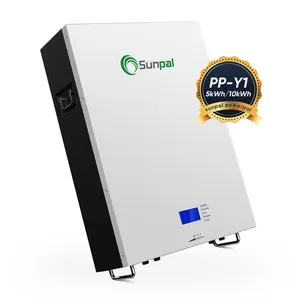 Batería de iones de litio Sunpal Powerwall Solar 48V 5Kw 10Kw 100Ah 200Ah Power Montado en la pared Lifepo4 Batería de almacenamiento de energía solar para el hogar