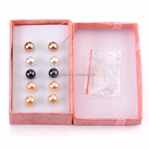 ชุดต่างหูสแตนเลสประดับเปลือกหอยมุก ต่างหูแบบติดหู ดีไซน์หรูหรา สำหรับเจ้าสาว - Product Image 3