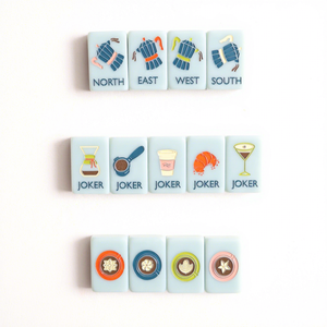 The Coffee Collection <b>in</b> Daybreak Designer <b>Light</b> Blue Acrylic American Mahjong Set Factory Pre-order - Product Image 1
