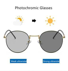 Gafas Redondas con Logotipo Personalizado 2025, Monturas de Aleación con Bisagras de Resorte, Anti Luz Azul, Fotocromáticas, para Hombre y Mujer - Product Image 4