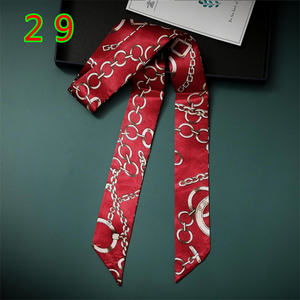 Écharpe carrée cheveux cravate bande pour les femmes de fête d'affaires élégant petit Vintage maigre rétro tête cou soie Satin écharpe - Product Image 1