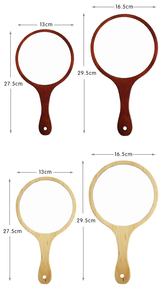 Miroir <span class=keywords><strong>à</strong></span> main pour le maquillage Petit miroir <span class=keywords><strong>à</strong></span> main en <span class=keywords><strong>bois</strong></span> mignon pour le rasage avec trou <span class=keywords><strong>suspendu</strong></span> Miroir de courtoisie de voyage portable simple face - Product Image 6