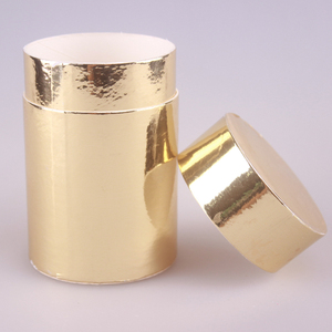 กระดาษแข็งมันวาวสีทองแบบย่อยสลายได้เป็นมิตรกับสิ่งแวดล้อมกล่องทรงกลมไอเดียของขวัญวันแม่พร้อมบรรจุภัณฑ์หลอดกระดาษพิมพ์ลายนูน - Product Image 5