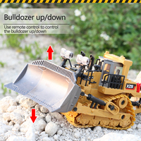 Venta caliente Kids Play Engineering Vehicle 2,4 Ghz 9CH Simulación One Key Demo RC Truck Control remoto Bulldozer