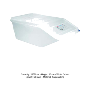 Polypropylene GN 1/1 Food <b>Storage</b> <b>Container</b> 22.6 L 56 × 34 × 20 h cm, <b>Stackable</b> Araven - Product Image 3