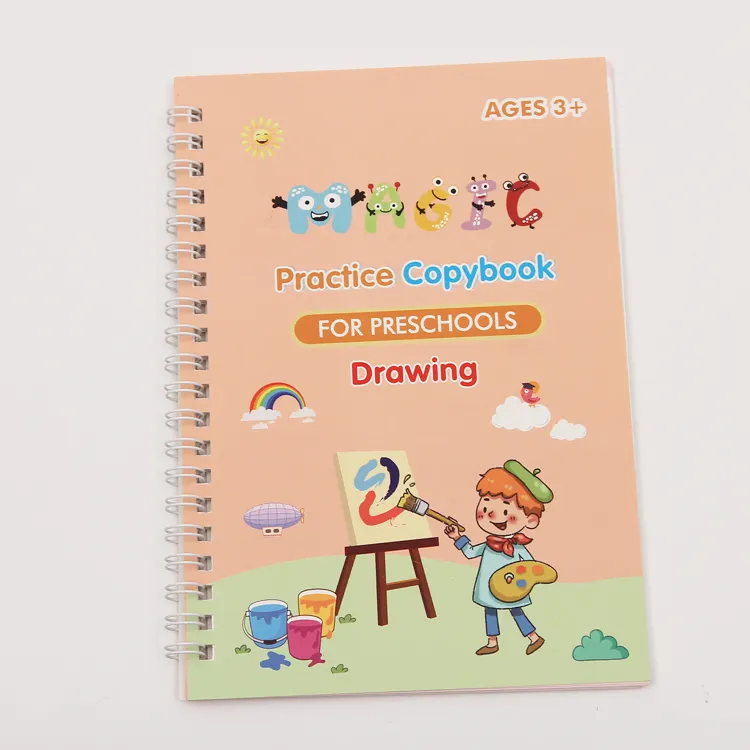 लोकप्रिय पुन: प्रयोज्य लेखन पैड कुंडल बाइंडिंग के लिए थोक पूर्वस्कूली बच्चों के जादू पुस्तक लेखन Copybook